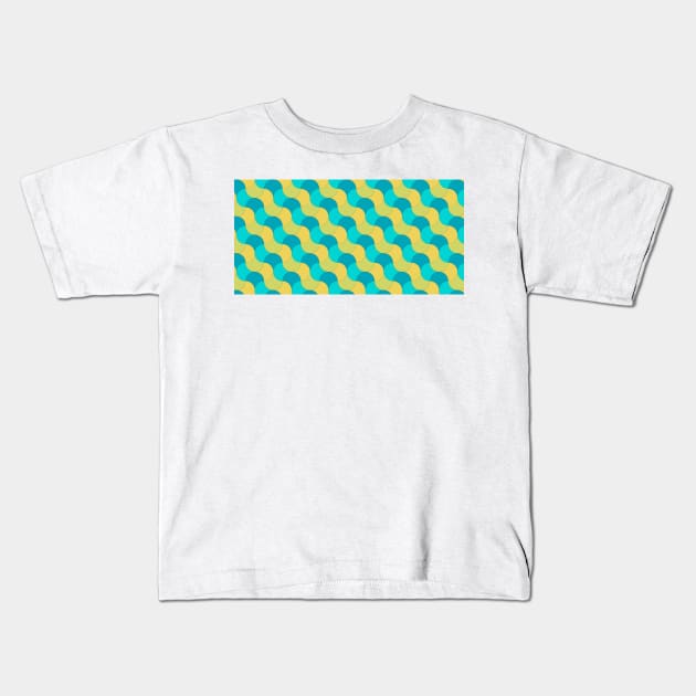 Seamless pattern with waves Kids T-Shirt by oscargml